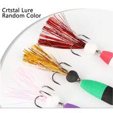 1pc Large Soft Fishing Lure, Saltwater Foam Fake Bait, Outdoor Fishing Swinging Wobble Bass Lure, Saltwater Trolling Lifelike Fishing Lure, Foam Hook Soft Bait, Triple Hook Fake Bait Rig - Multicolor - View 7