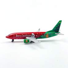 Holiday Edition Collectible Diecast Model Airplane With "Merry Christmas" Design, Suitable For Collection And Gift Giving - Red and Green - View 5