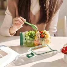 1pc Side Opening Salad Jar, Salad Jar, Leak Proof Salad Container, Suitable For Dishwasher Cleaning, Office, Lunch, Picnic, Travel Portable Meal Can - Multicolor - View 5