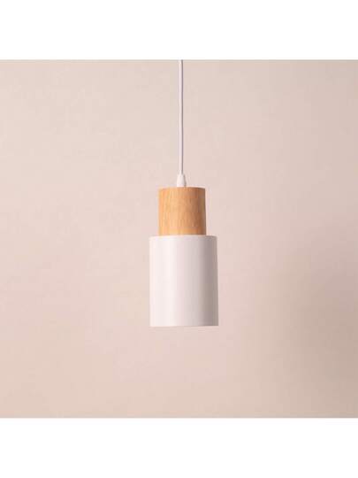 Alpinaluz "KIRA" Hang Lamp In Wit Metaal Hout Sc inavian Moderne E27 view 2