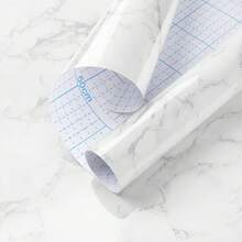 A Roll Of White-Gray Marble Wallpaper, Peel And Stick, Suitable For Kitchen, Cabinets, Wall Decoration, Desktop Splash Boards And Dresser Renovation, Durable And Removable.