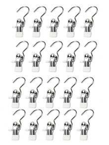 50/40/30/20/15/10/5件不锈钢衣夹，带钩洗衣衣钉，衣柜靴子衣架，带钩夹子，便携式挂衣夹，衣柜收纳袋，多功能单夹衣架，靴子夹，无缝挂钩织物收纳袋，适用于裤子、帽子、裙子、袜子、鞋子、裙子、牛仔裤、靴子、裙子