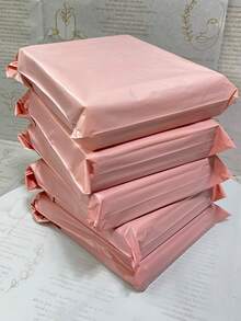 10/20/50pcs Thick Waterproof Solid Color Mailing Bags, Simple Multi-Purpose Packaging Bags Suitable For School, Office, Shipping, School Return - Dusty Pink - View 8