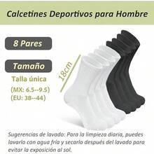 Gyuochun Calcetines 8 Pares para Hombre Mujer, Calcetas Deportivos Largos, Calcetas con Parte Inferior de Toalla Gruesa Transpirable Antideslizantes, Calcetines Acolchados para Correr, Baloncesto - 1 - Ver 8