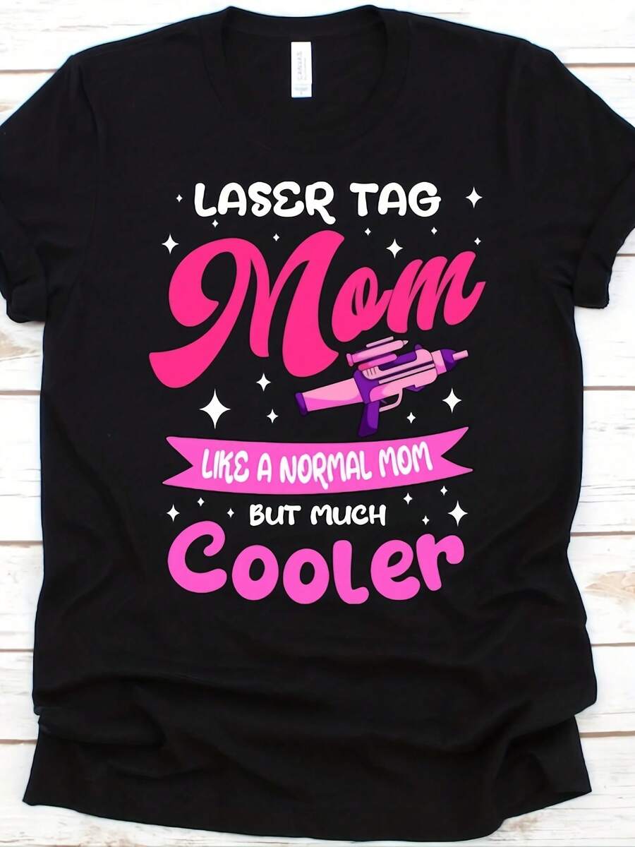 Laser Tag Mom Like A Normal Mom Shirt, Mother's Day Gift, Laser Tag Players, Laser Tag Gun Graphic, Lazer Tag Shirt, Laser Skirmish Lovers - Style 2 - View 1