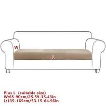 1pc Velvet Sofa Cover Elastic Thicken Anti-Slip Sofa Slipcovers For Living Room Bedroom Outdoor Sofa Protection Pet Stain Prevention 4-Season Sofa Seat Cushion Cover For L-Shaped Single Seat Recliner And 1/2/3/4 Seater Sofas Autumn Home Decor Sofa Throw Cover All Seasons Easy To Install And Remove - 駝色 - 查看 19