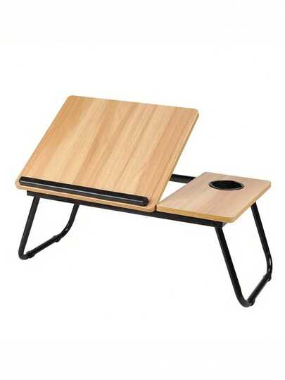 Folding Laptop Bed Table Sofa Breakfast Tray Portable Computer Lap Desk Stand Stand Lap Desk 5 Gear Tilt Level Adjustable Desktop With Cup Holder Over The Bed Lazy Table Sofa Breakfast Tray Study Reading Desk
