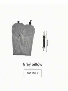 Cuscino a forma di U portatile con grande capacità, borsa a tracolla, utilizzabile in più scenari, borsa per il trasporto dei bagagli, per il riposo durante i viaggi, può essere utilizzata come borsa a tracolla/a spalla o fissata alla valigia, pieghevole con cerniera, cuscino a forma di U salvaspazio - Multicolore - Visualizzare 15