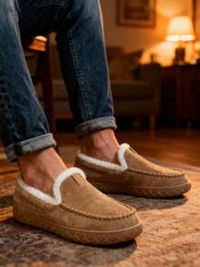 Pantofole da uomo in mocassino, loafer invernali, stivali da interno da uomo, scarpe da casa invernali calde, scarpe sportive slip-on confortevoli, taglie grandi fino alla 50