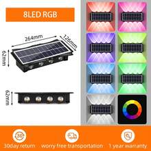 CANMEIJIA Large Size Solar Powered Outdoor LED Wall Light, Waterproof RGB Switchable Lighting, Energy Saving Vintage Home Decoration Wall Lamp, Suitable For Garden/Parking Lot/Exterior Corridor/Entrance/Patio/Flower Bed/Intersection/Exterior Wall/Interior Wall/Rooftop Fall Decor House Decor Outdoor Decor For Valentines Decor