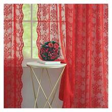 Christmas Sheer Curtains 90 Inches Long 2 Panels Vintage FloralLace Curtains For Living Room Rod Pocket Wedding Party Xmas Christmas Holiday Decor 52" W X 90" L - 多色620 - 查看 3