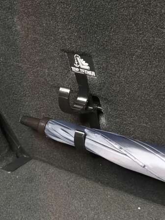 2 Stücke Auto Regenschirm Haken - Kofferraum Aufhänger, universell für Limousinen und SUVs, bohren nicht erforderlich, multifunktionale Rücksitzorganizer, geeignet für Regenschirme, Handtücher, Angelruten, Campingausrüstung, Fahrzeugorganisation, platzsparende Lösung, kompaktes Design, hochwertige Materialien, Rücksitzaufbewahrung