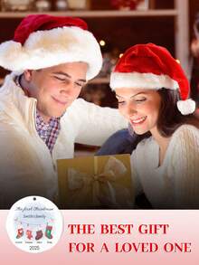 1pc Custom Personalized First Christmas Ornament With Photo Deer Christmas Ornament Gift For Kid,Customized Ornaments With Photo And Text,Customized Christmas Tree Ornaments,Funny Secret Santa Gifts,Customized Christmas Gifts,Makezbright Personalized Gifts