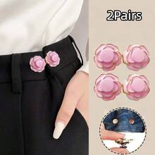 金属花腰带扣,1/2/4 件,可调节无缝牛仔裤腰带夹,混色不粘腰带紧固件 - 彩色 - 查看 34