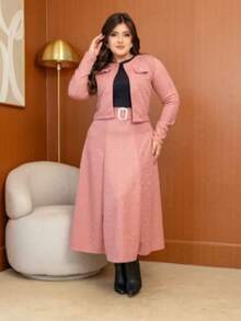 Conjunto Feminino Saia longa e Blazer, Social Moda Evangélica