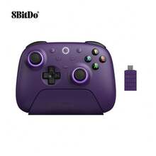 Controlador de juegos inalámbrico 8BitDo Ultimate 2 2,4G con efecto Hall adaptador 2,4g para PC Windows 10 11 Steam Android Raspberry Pi - Negro - Ver 5