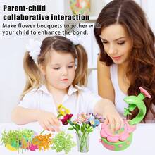 Kids DIY Handmade Flowers Kids Interactive Toys Parents Kids Interactive Toys Kids Puzzle Toys Kids Holiday Gifts Homemade Flower Bouquet Gift To Family Kids Fun Toys Enhance Kids Hands-On Ability - Multicolor - View 6