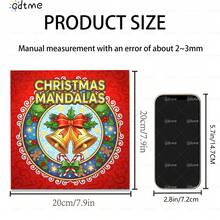 24-seitiges Premium Original Illustration Mandala: Perlmuttcover & dicke Innenseiten, Weihnachten, Thanksgiving, Halloween, Neujahr, Geburtstag, Party, Einschulung Geschenk, 20x20cm