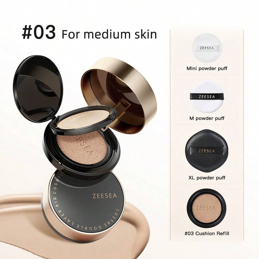 Zeesea 一盒多效合一 2合1气垫粉底液 - #03 - 查看 1