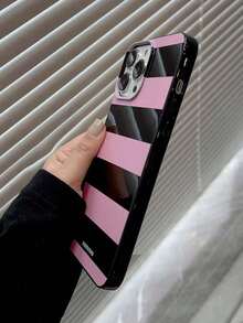 Apple Pink Striped Phone Case Compatible With IPhone 15/15Pro/15Plus/15Promax Waterproof Shockproof Anti-Fall Scratch ResistantFOR-YOUR-BELOVED-PHONE Christmas Gifts Christmas Gifts - 1pc - 查看 6