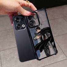 Funda de Teléfono de Guerrero de Espada Exquisita y Moderna para OPPO Reno 14, 14F, 13F, 12F, 11F, 13, 12, 11 F Pro, 4G, 5G – Cubierta Trasera Transparente a Prueba de Golpes con Marco Electrochapado - Mezcla de colores - Ver 8