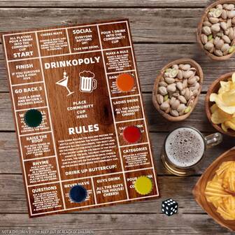 Drinking Board Game, Drinking Games, Board Games, Adult Drinking Nights, Bar Party Board Games, Halloween, Christmas, And New Year Gifts