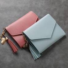Mini Tassel Wallet Women Fashion Female Short Mini Wallets Korean Students Lovely Female For Women Wallet Purse Wallet Small Wallet - Multicolor - View 7