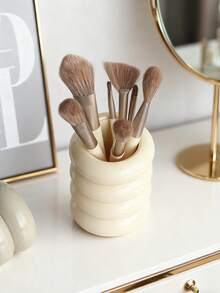 1个蜂蜜罐化妆刷收纳盒，梳妆台整理盒，可收纳眼影刷、眉笔等，高端产品 - 彩色 - 查看 8