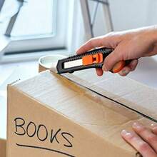 REXBETI 12Pack Utility Knife Retractable Box Cutter For Cartons Cardboard And Boxes 18mm Wider Razor Sharp Blade Smooth Mechanism Perfect For Office And Home Use