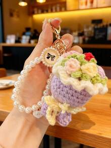 Móc khóa hình bó hoa hồng mini đan móc, móc khóa hình bó hoa đan thủ công, món quà lý tưởng cho Ngày Valentine, Lễ tốt nghiệp, Khách dự đám cưới, Bạn thân, Bạn gái, Kỷ niệm, Quà cưới cho Mẹ, Cha, Tốt nghiệp và Giáo viên - Màu sắc hỗn hợp - Xem 13