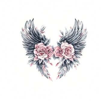 1张/2张/3张精美翅膀贴纸，男女通用，热转印贴纸，可水洗，适用于T恤、牛仔裤、夹克、背包、衣服、帽子等，让您的装扮更加亮眼。