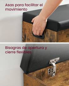 VASAGLE Shoe Changing Stool - Yellow - View 8