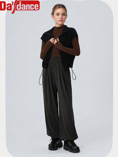 Daydance Daydance1 Piece Of Women's Fleece Sports Warm Ballet Vest Jacket Adult Autumn Ballet Warm Ballet Coats Sweatshirts Thermal Casual Turtleneck Tops Coat