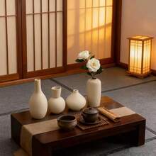 1pc Multi-Shaped Ceramic Vase Four-Piece Set Of Black And White Matte Texture Soft Clothes With " Wild Artifact" To Easily Grasp The Space Style - Multicolor - View 9