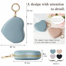 1. Ví đựng tiền xu/ví nhỏ hình trái tim, ví mini, túi đựng mỹ phẩm, phụ kiện đa năng, nhỏ gọn, nhẹ, ví đựng tiền xu dễ thương có móc khóa, hộp đựng tai nghe thời trang cho nữ, ví cầm tay, ví nhỏ, ví móc chìa khóa, ví đựng tiền xu - Nhiều màu - Xem 5