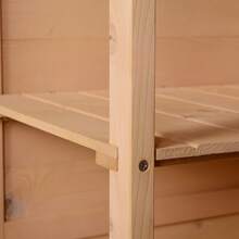 Outsunny Outdoor Storage Box, Cabinet, And Shelf - Marrón - Ver 9