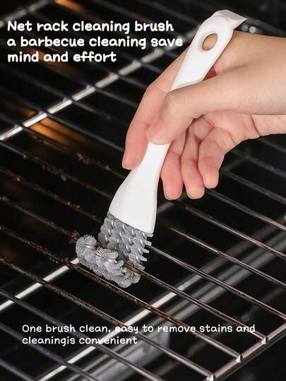 1/2/4pcs Grill Brush, Oven Cleaner Brush, Multi-Functional Small Brush For Deep Cleaning Corners, Crevices, Grooves, Stove, Countertop, Suitable For Home, Commercial, Outdoor Grill Cleaning