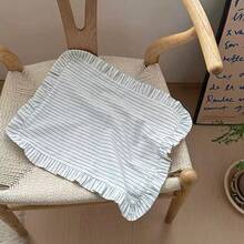 1pc/2pcs/6pcs Korean Ins Style Striped Ruffle Edged Napkins, Multi-Functional Dust Cover Cloth For Dining, Photography - Multicolor - View 7