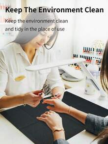 50 pièces Lingettes pour ongles jetables et pliables, tampon de nettoyage pour ongles imperméable pour le salon, la manucure, le tatouage