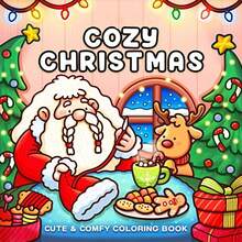 [Christmas Gift] 1 Cozy Christmas Cocoa Themed Coloring Book, Suitable For Adults And Children, Bold And Easy-To-Use Patterns, Simple And Elegant Design To Help You Relax. Can Also Be Used As A Christmas, Halloween, Birthday, Children's Day Gift, Student Supplies, Back-To-School Supplies, Or School Supplies. - Multicolor - View 2