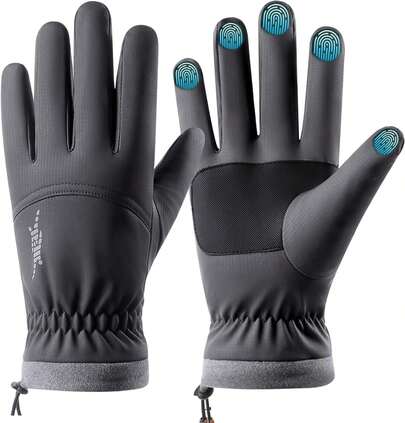 Guantes cálidos, guantes de pantallaáctil de invierno, impermeables, a prueba de nieve y a prueba de viento, adecuados para correr, andar en bicicleta y hacer senderismo.