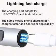 Electric Engraving Pen, USB Rechargeable Cordless Etching Engraving Tool, Portable DIY Rotary Engraver For Jewelry Wood Glass Stone Carving - Silver - View 5