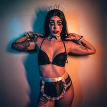 2025Leg Avenue Women's 4 Pc Costume Accessory Kit With Apron French Maid Black/White One Size - 如圖 - 查看 5