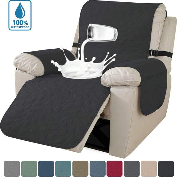 YSTYLE Single-Seater Reclining Armchair Cover, Armchair Cover With Armrests, Single-Seater Armchair Cover With Armrests, Armchair Cover With Elastic Band, Reclining Sofa Cover