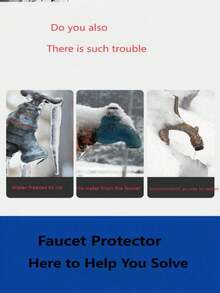 户外水龙头罩，聚酯纤维材质，加厚保温，防冻保护罩。易于安装和拆卸，可重复使用，适用于冬季户外/花园，户外水龙头套装，黑色耐寒防冻保护罩，优质面料，耐候性强，水龙头保护套（两种尺寸可选）。 - 長款 9.5*15.8 in - 查看 5