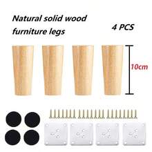 4pcs Furniture Replacement Legs, Solid Wood Material, Upgraded Thicker & Extra Strong Load Bearing, Various Styles & Sizes Available, Complete Accessories For Easy Installation, Suitable For Sofa, Cabinet, Chair, Cupboard, Bed - Multicolor - View 12