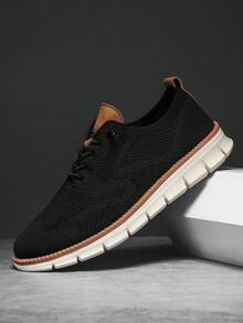 Breathable And Comfortable Men's Business Casual Shoes, Effortlessly Suitable For Both Business And Leisure Occasions. - màu đen - Xem 10
