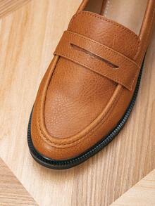 Giày lười nữ, Giày lười đế bằng cổ điển mũi tròn, Giày bệt nữ cổ điển ngoài trời, Giày nữ, Giày thường ngày - màu nâu - Xem 8