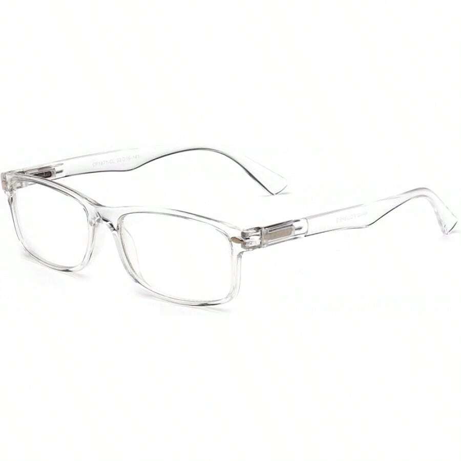 Lens Rectangle Frame Non Prescription Glasses - Fashion - Clear - 查看 1