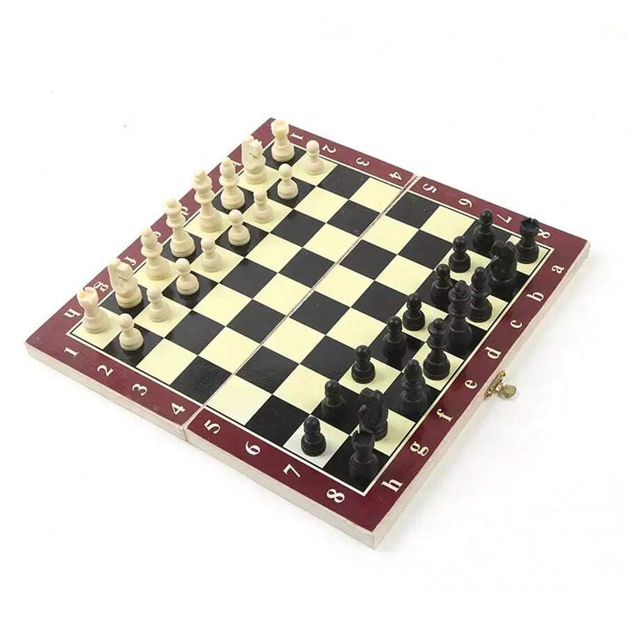 Premium 3-In-1 Wooden Chess Set With Fold-Out Storage Including Classic Chess Backgammon And Checkers For Adults - Multicolor - View 1